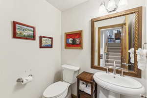 Bathroom with toilet and a sink
