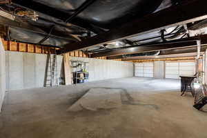 View of massive 1,200 sqft garage