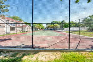 View of tennis court