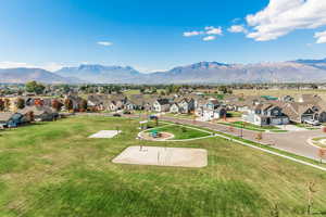Mountain view with nearby suburban area