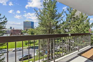 Balcony with a city view