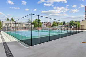 View of tennis court