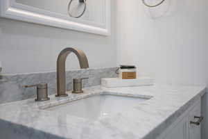 Bathroom view of vanity