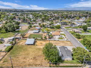 Aerial view of residential area