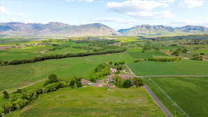 View of rural area with a mountain backdrop