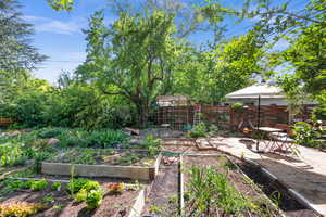 View of yard with a garden