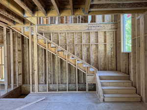 Family room angle toward stairs