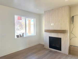 Family room fireplace.
