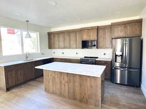 Lot 9 - Kitchen, black stainless appliance package included.