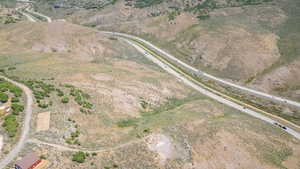 Aerial overview of property's location with rural landscape