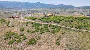 View of mountain background with rural landscape