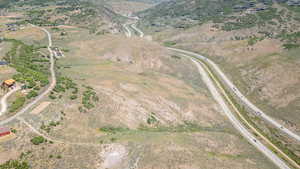 Aerial view of property's location with rural landscape