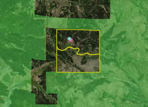 Map / location with property parcel outlined