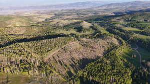 View of property location featuring property parcel outlined and mountains
