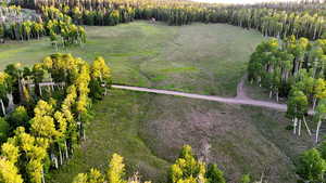 Aerial view of sparsely populated area