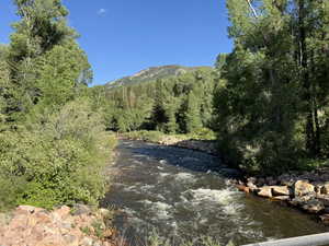 Weber River inside the subdivision entrance