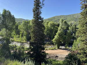 Weber River inside the subdivision entrance