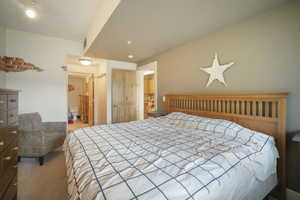 View of carpeted bedroom