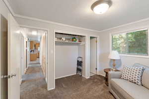 Bedroom with half bath.