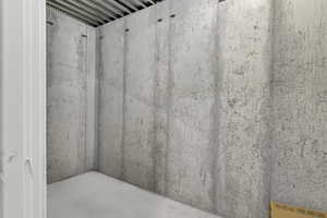 Detailed view of unfinished concrete flooring