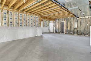 View of unfinished basement