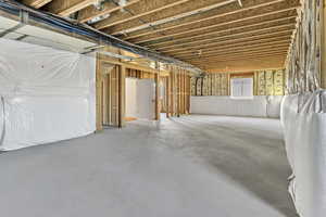 View of unfinished below grade area