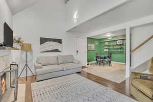 Living room looking into Dining.