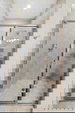 Bathroom with a stall shower