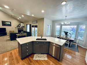 Open Living, dining, kitchen area