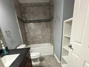 Bathroom with bath tub / shower combination