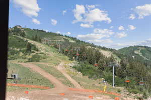 View of yard with a mountain view