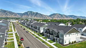 Mountain view with nearby suburban area