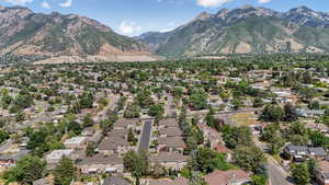 Mountain view with nearby suburban area
