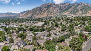 Mountain view with nearby suburban area