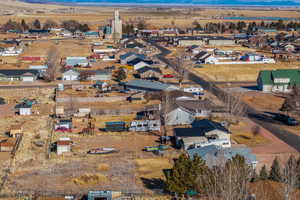 Aerial overview of property's location featuring mountains
