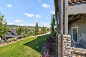 View of grassy yard