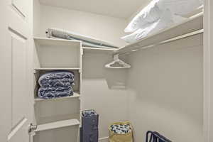 View of walk in closet