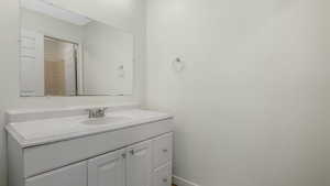 Bathroom featuring vanity