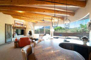 Common area with beam ceiling