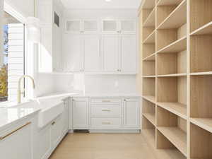 Storage area featuring a sink