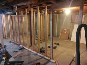 View of unfinished below grade area