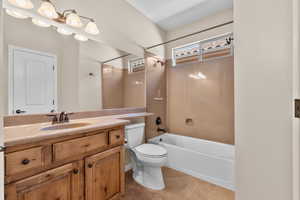 Full bath featuring bathtub / shower combination