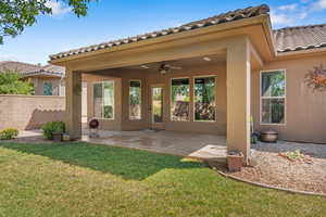 Large structured patio