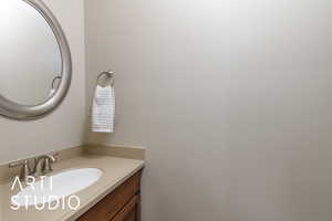 Bathroom featuring vanity