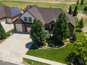 View from above of property