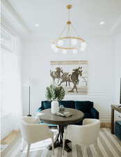 Dining space featuring wood finished floors