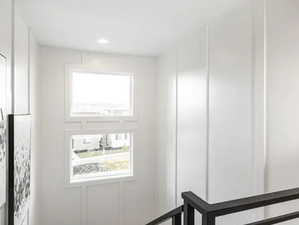 Stairs featuring recessed lighting