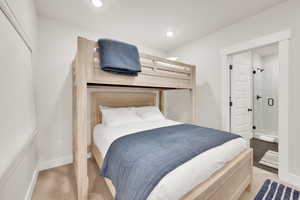 Bedroom featuring recessed lighting
