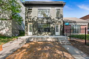 View of front of home with brick siding