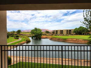 Water view featuring a mountain backdrop